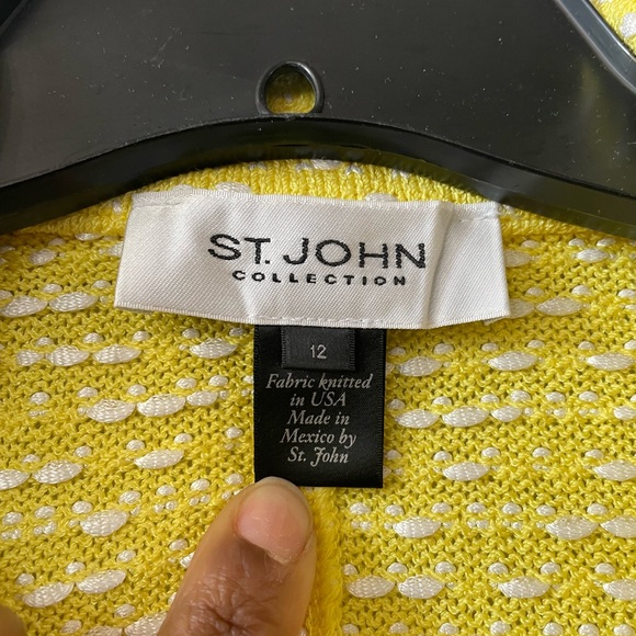 St. John Yellow Tweed Blazer | St. John Collection - Picture 7 of 10